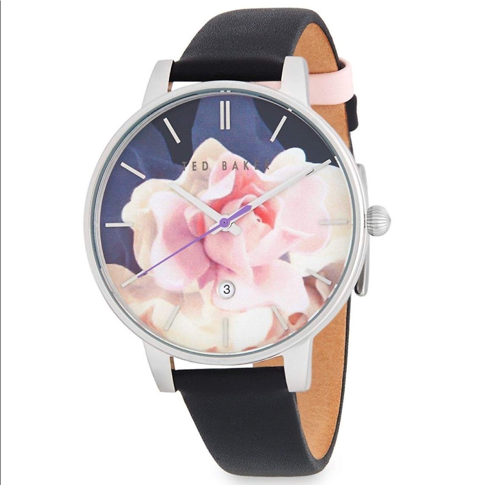 🆕 TED BAKER Womens Watch Floral 🌺 Leather Band